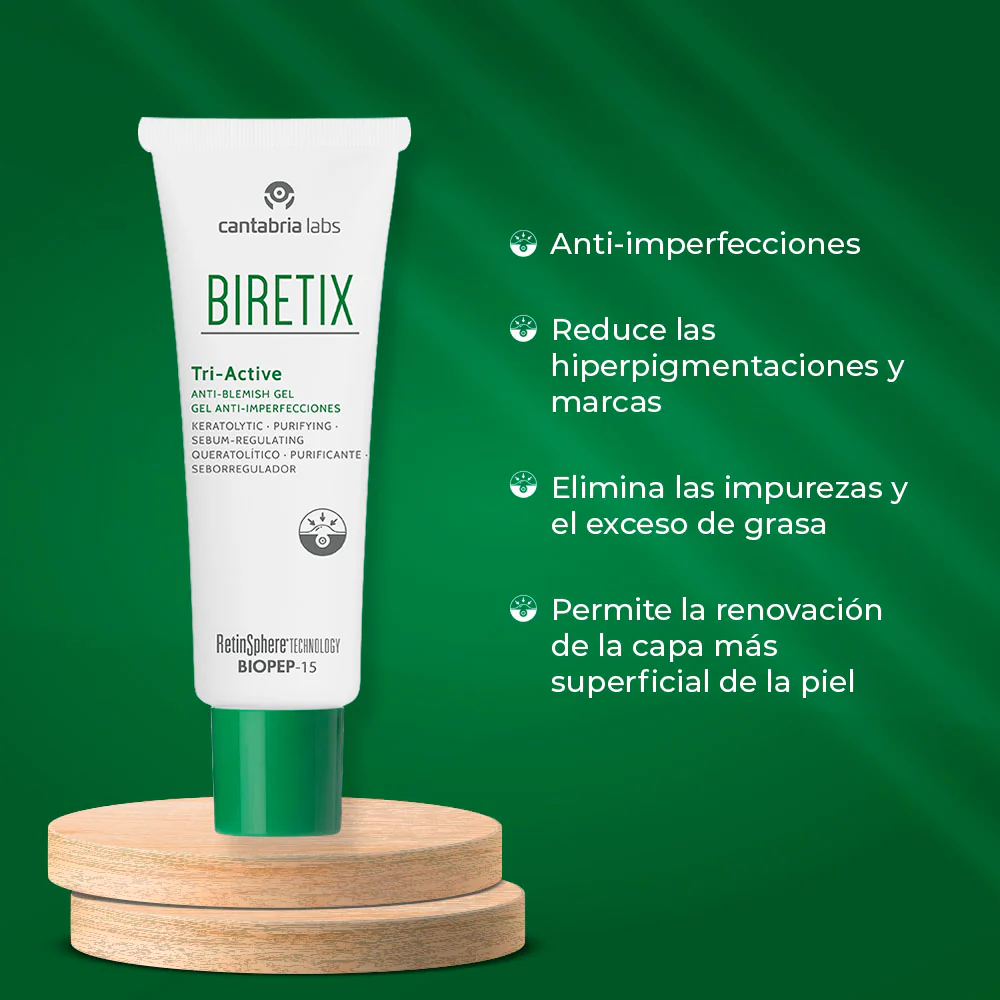 Biretix Tri Active Gel Anti-Imperfecciones 50ml CANTABRIA® - Image 3