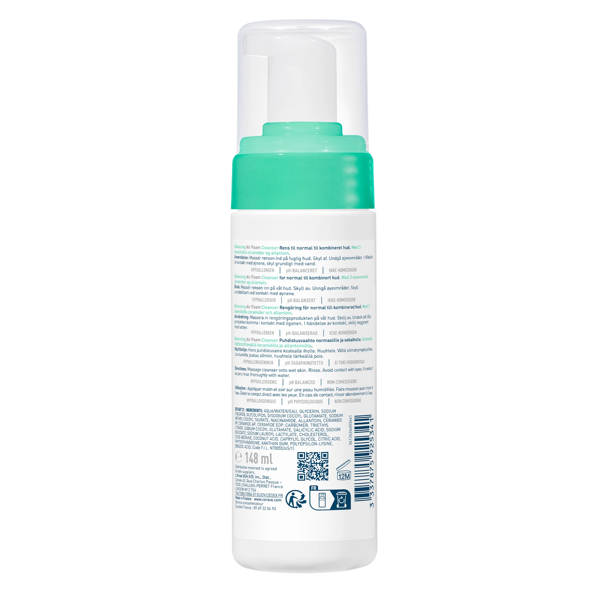 Limpiador Air Foam Reequilibrante 148ml CERAVE® - Image 2