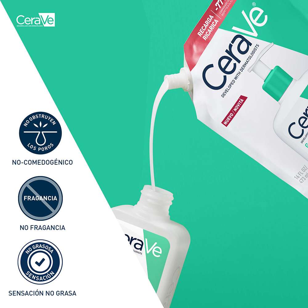 Refill Gel Limpiador Espumoso 473ml CERAVE® - Image 3