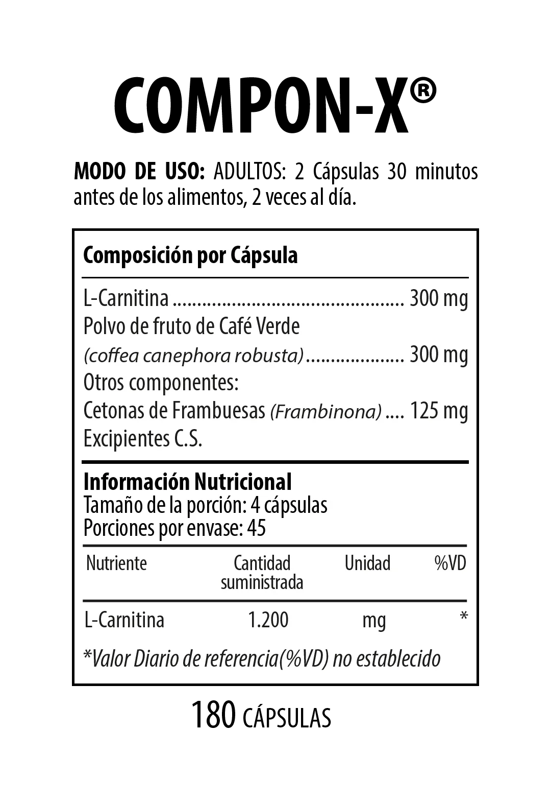 Compon-X 180 Cápsulas NUTRABIOTICS® - Image 2