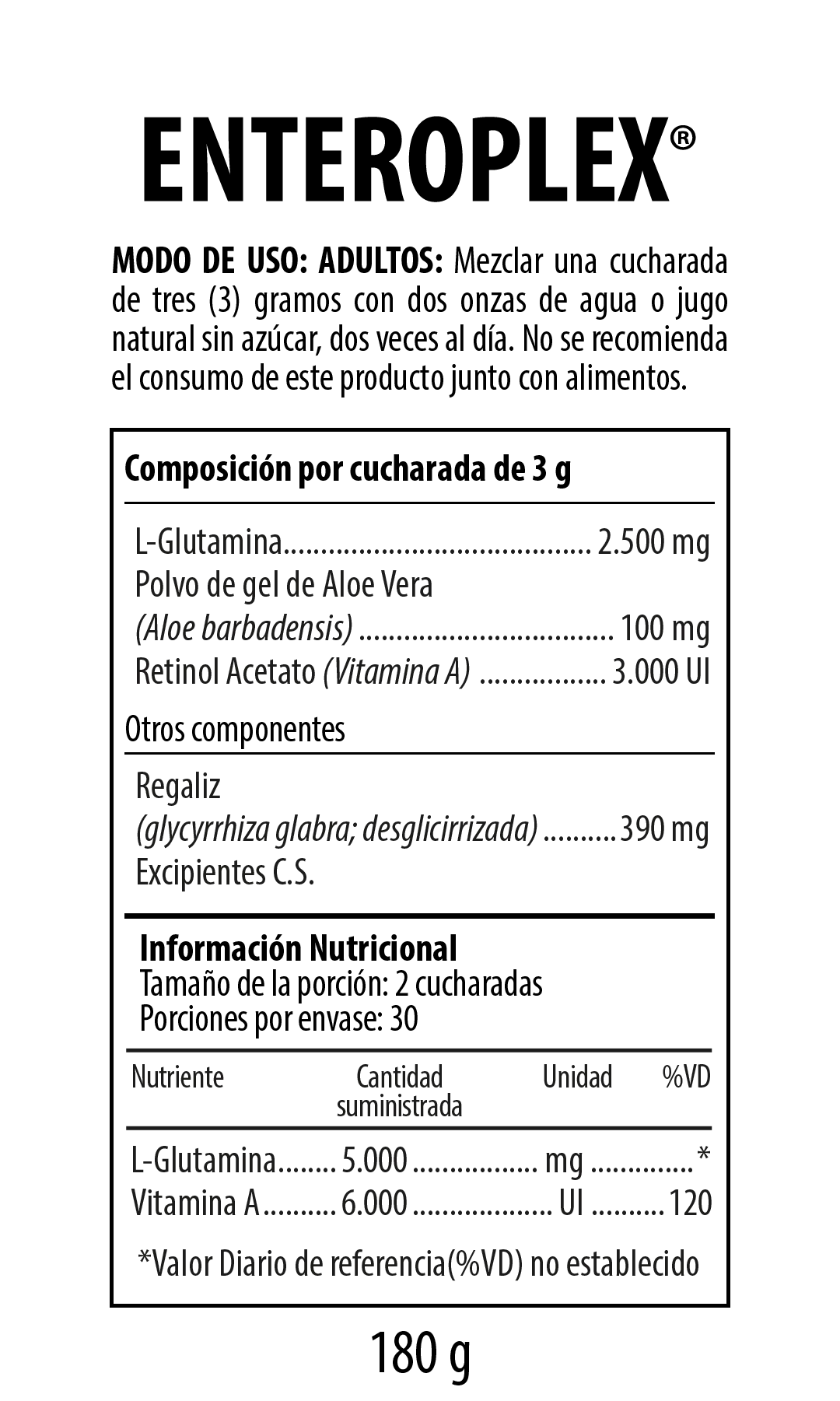 Enteroplex Suplemento Dietario 180gr NUTRABIOTICS® - Image 2