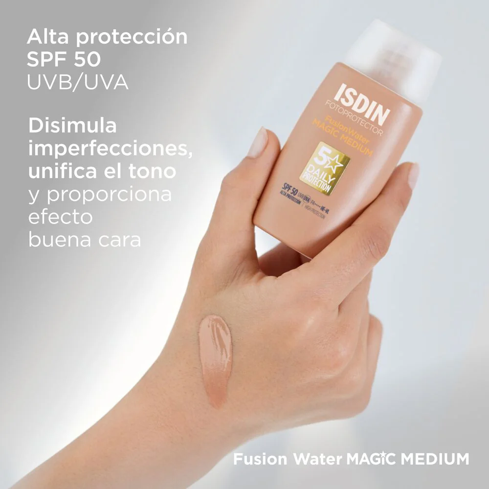 Fotoprotector Fusion Water Magic Color Medium SPF 50 50ml ISDIN® - Image 3
