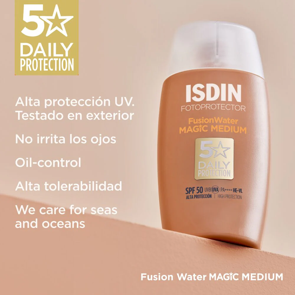 Fotoprotector Fusion Water Magic Color Medium SPF 50 50ml ISDIN® - Image 4