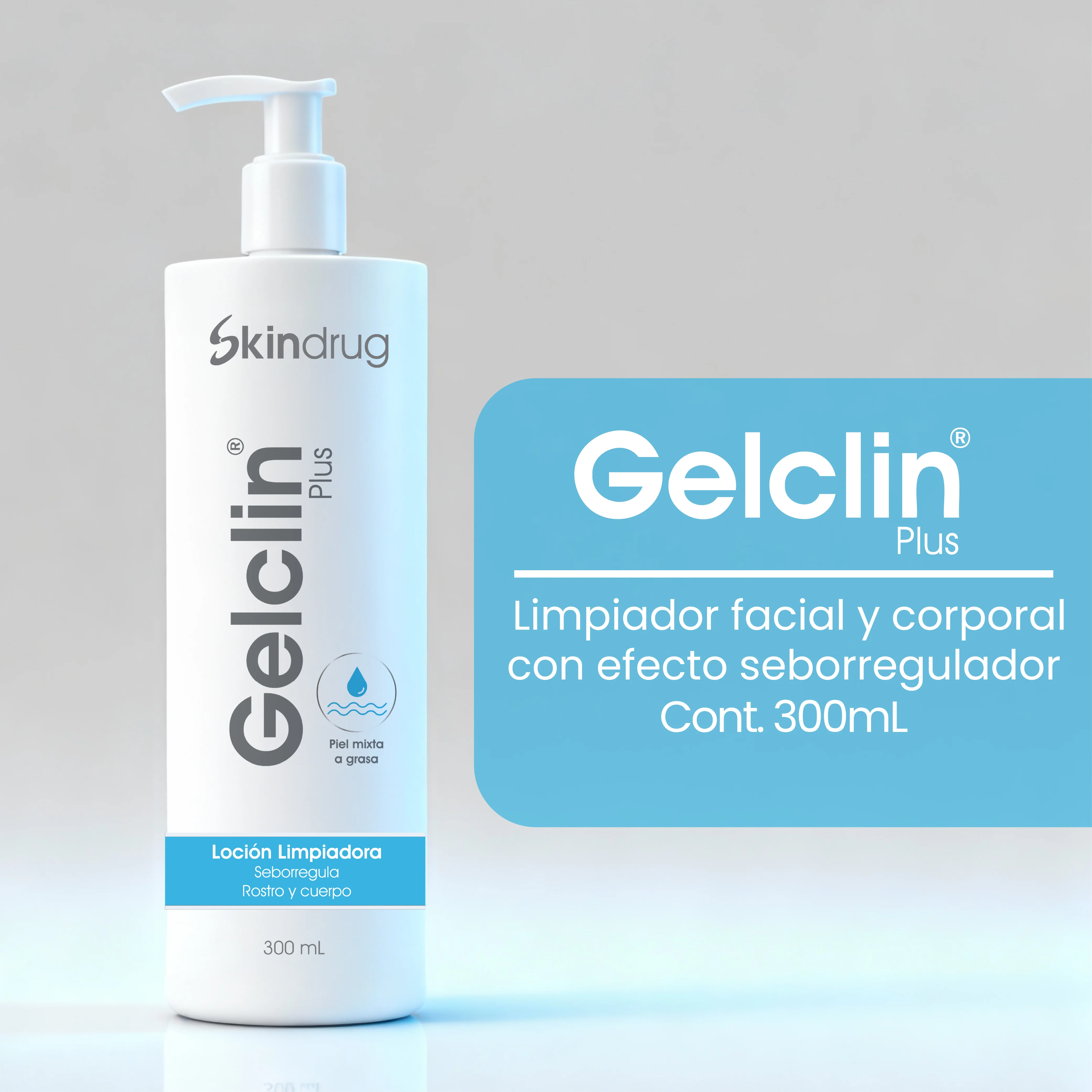 Gelclin Plus Limpiador Facial 280ml SKINDRUG® - Image 3