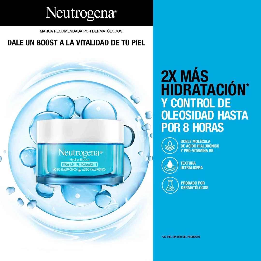 Crema hidratante facial en gel Hydro Boost® Ácido Hialurónico 50g Neutrogena® - Image 5