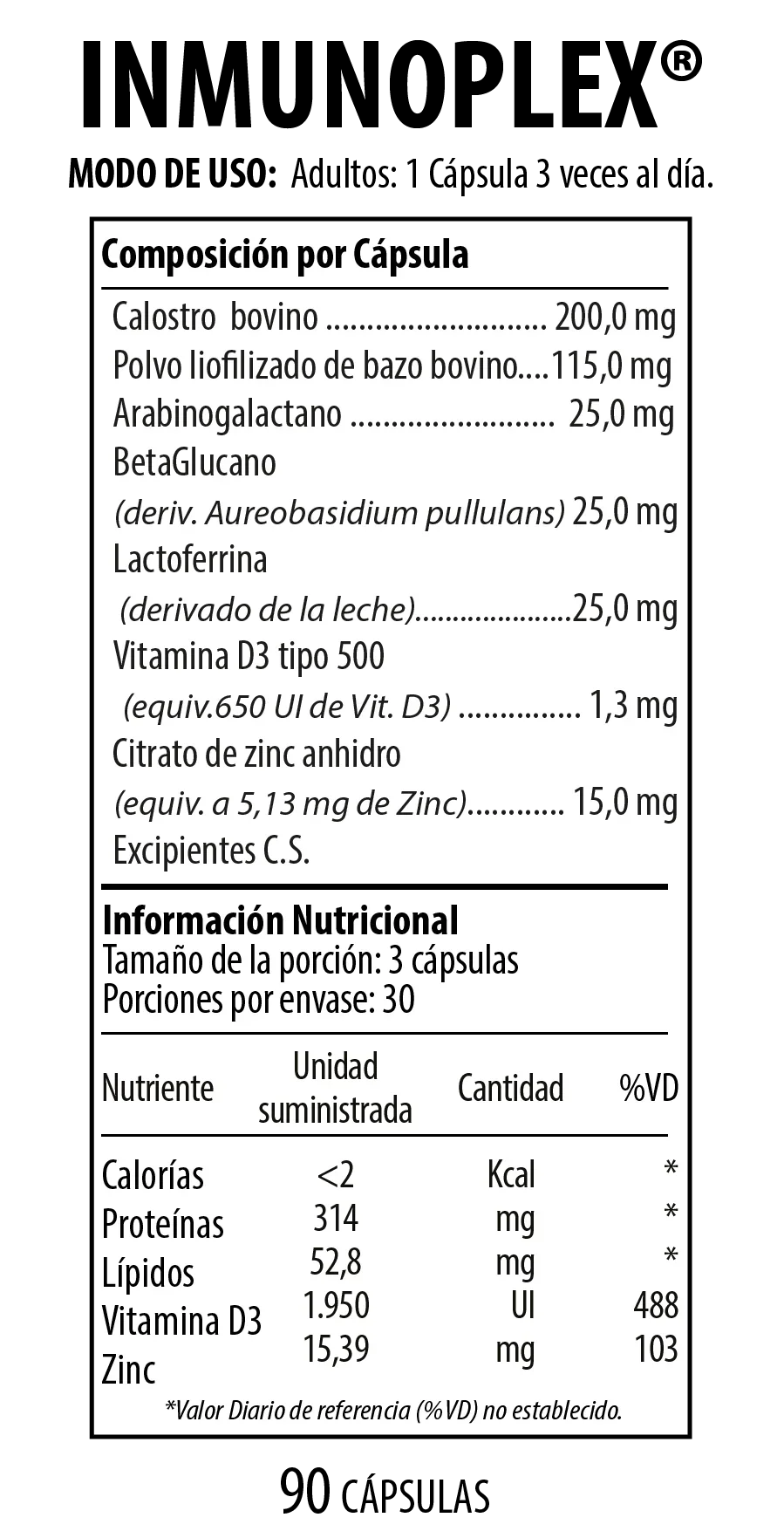 Inmunoplex Suplemento Dietario 90 Cápsulas NUTRABIOTICS® - Image 2