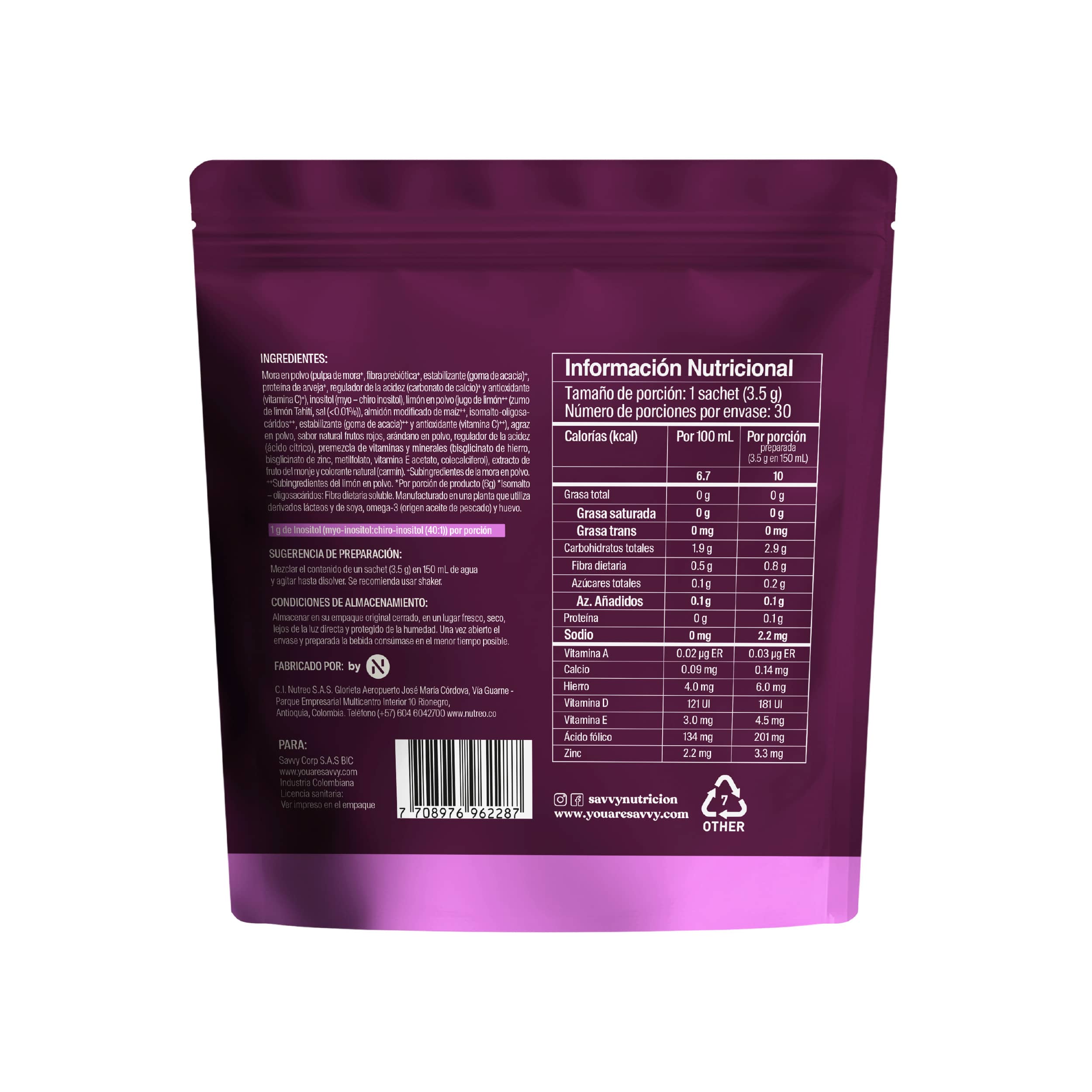 Inositol 40:1 | InnerBloom frutos rojos 105g - Image 2