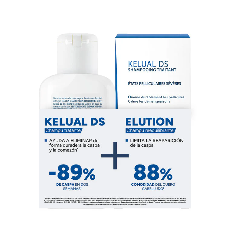 Kit Kelual DS Champu 100ML + Elution Champu 100 ML DUCRAY®