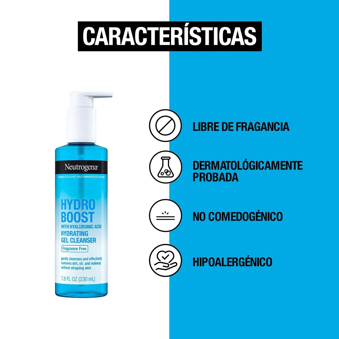 Gel Limpiador Facial Hydro Boost® Sin Fragancia 230ml Neutrogena® - Image 8