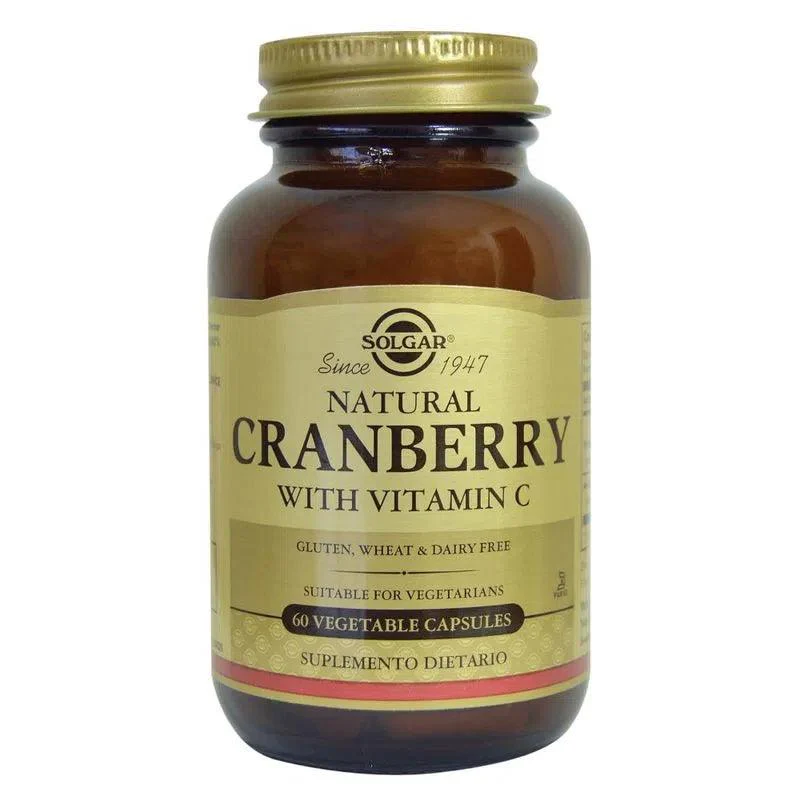 Natural Cranberry Vitamin C Suplemento Dietario 60 Cápsulas SOLGAR®