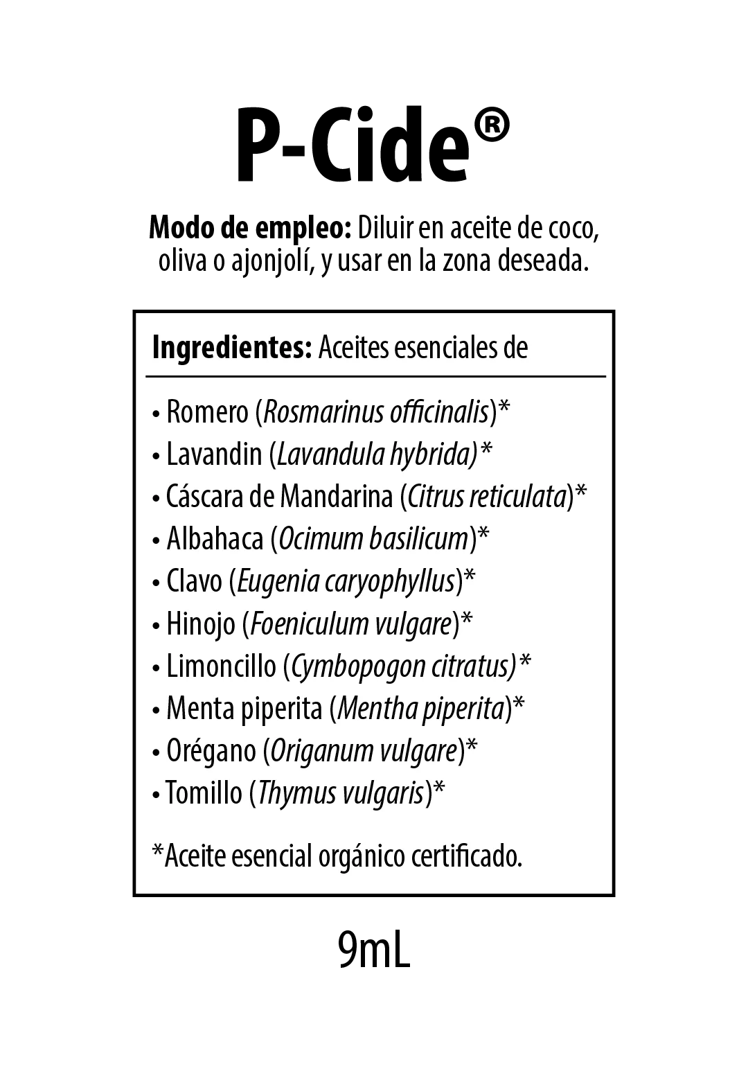 P-Cide Aceites Esenciales 9ml NUTRABIOTICS® - Image 3