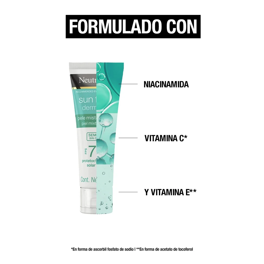 Protector Solar Facial Sin Tono Sun Fresh Derm Care FPS70 40g Neutrogena® - Image 5