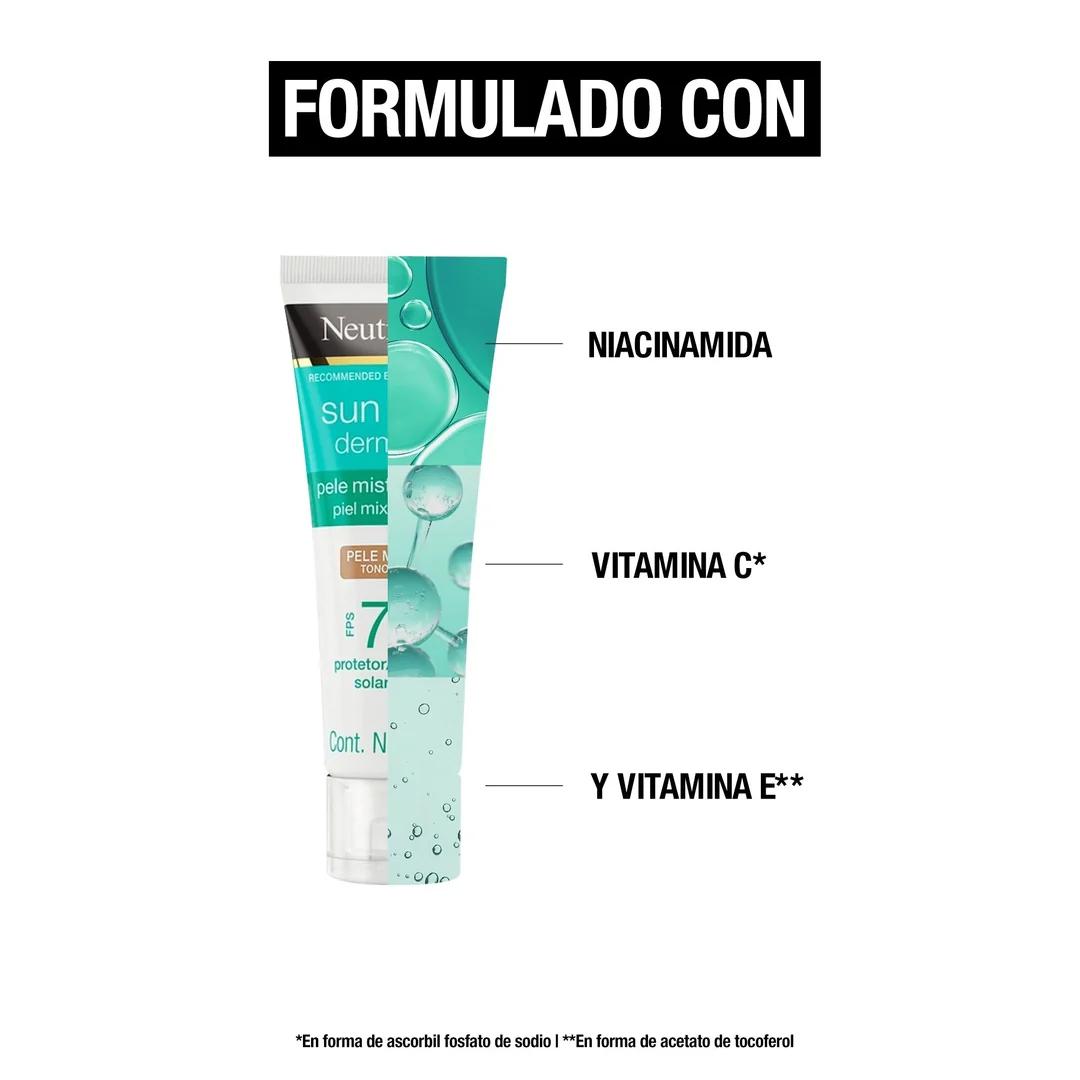 Protector Solar Facial Tono Medio Sun Fresh Derm Care FPS70 40g Neutrogena® - Image 4