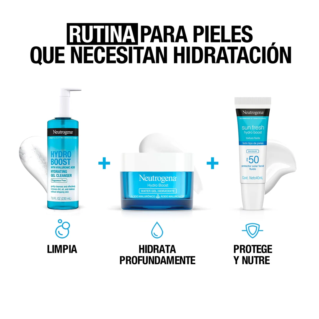 Protector Solar Facial Hydro Boost Ácido Hialurónico Sin Color FPS50 40mL Neutrogena® - Image 7
