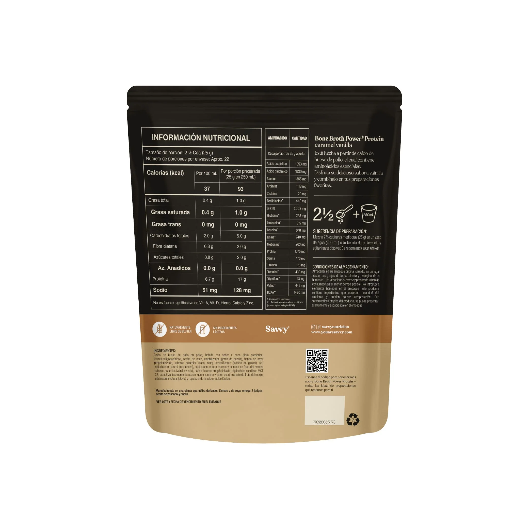 Bone Broth Power® caramel vanilla 560g - Image 2