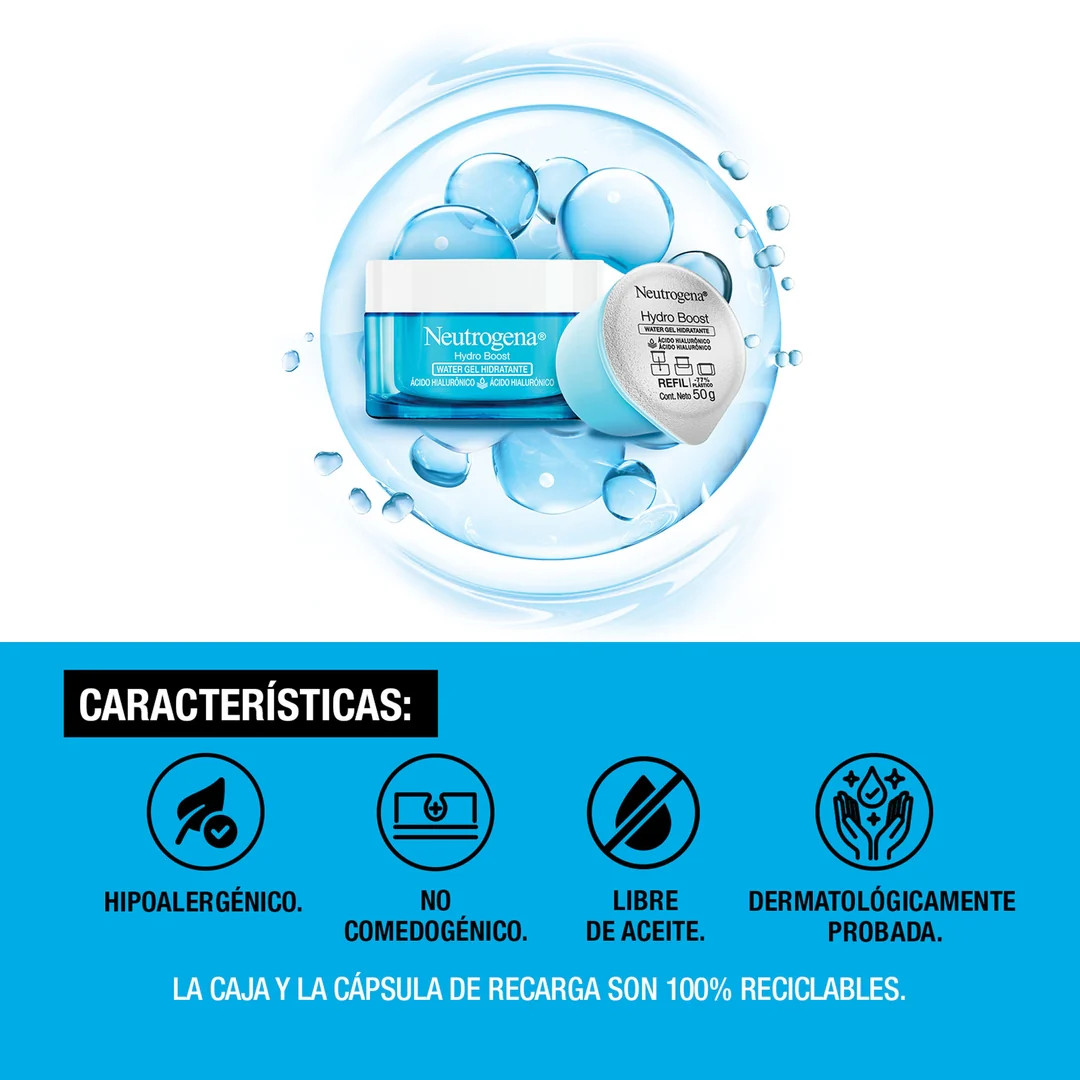Refill de Crema Hidratante Facial en Gel Hydro Boost® 50g Neutrogena® - Image 6