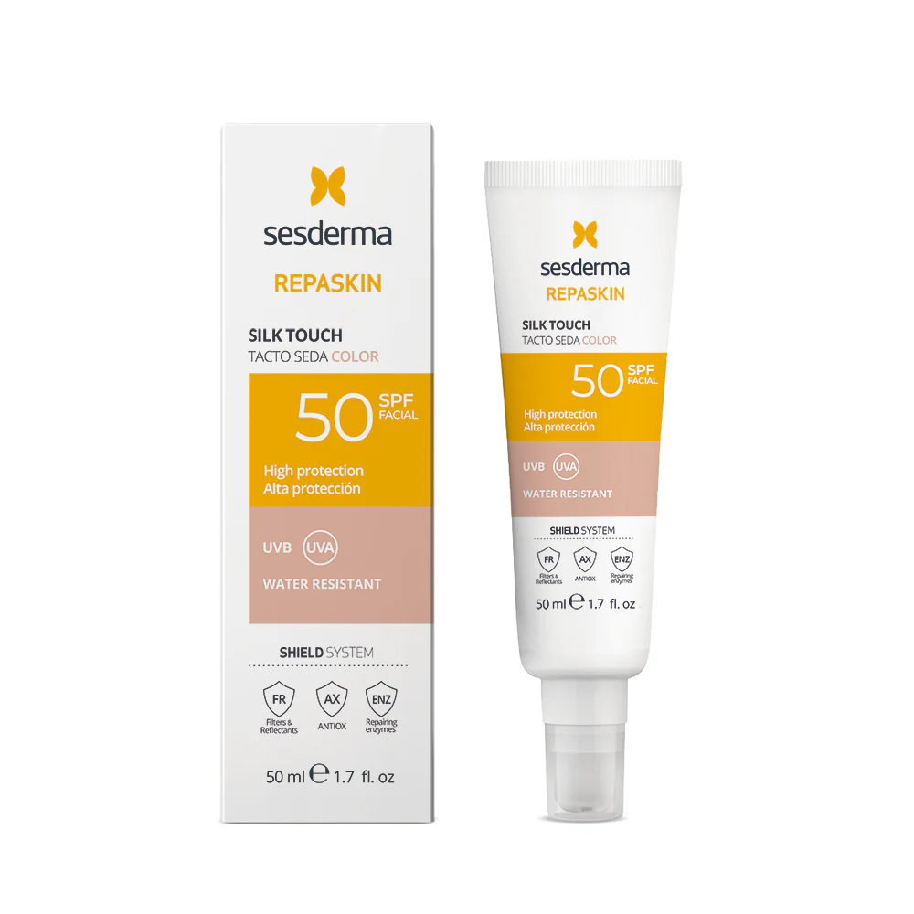 Repaskin Facial Fotoprotector SPF50 Tacto Seda con Color 50ml SESDERMA®