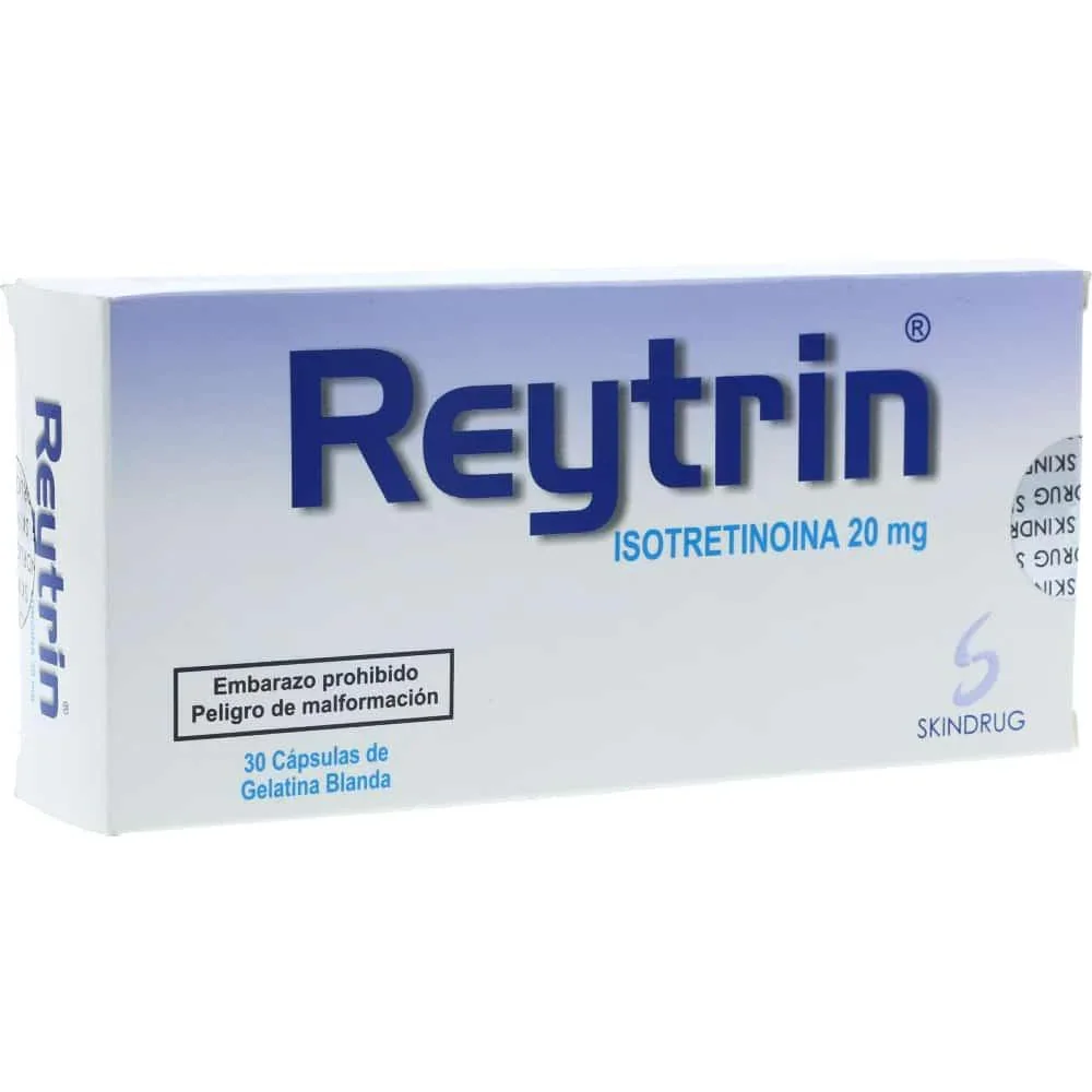 Reytrin Isotretinoina 30 Cápsulas 20mg SKINDRUG®