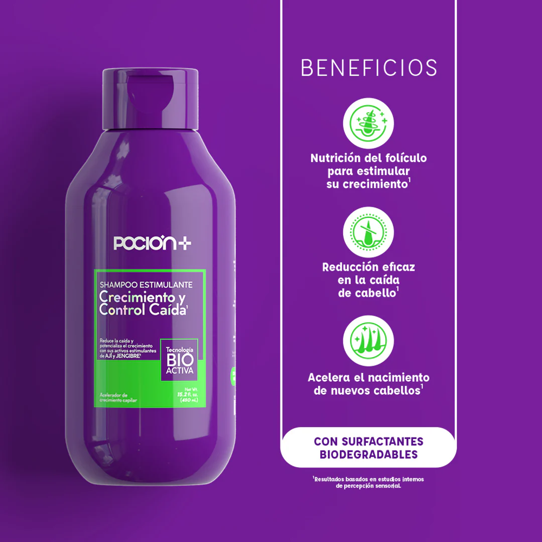 Shampoo Crecimiento y Control Caída 450ML POCION - Image 3
