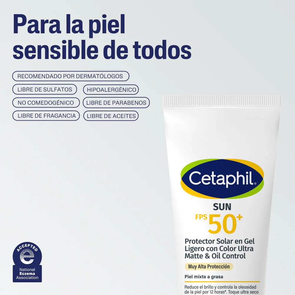 Sun Protector Solar en Gel Ligero FPS 50+ Ultra Matte & Oil Control CETAPHIL® - Image 3