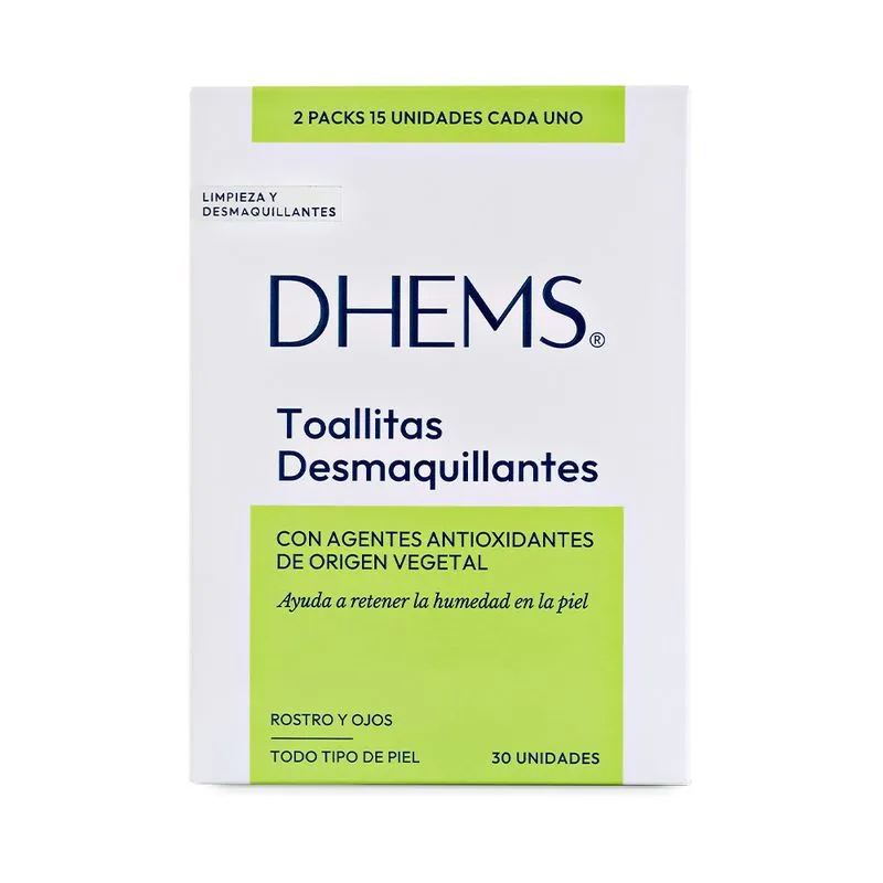 Toallitas Desmaquillantes 30 Unidades DHEMS®