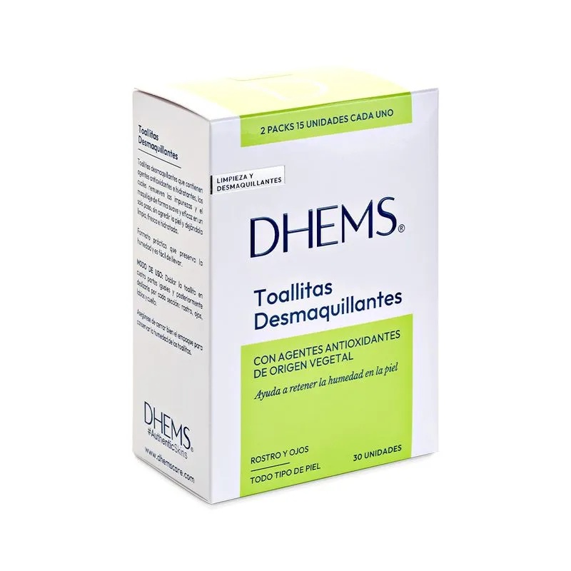 Toallitas Desmaquillantes 30 Unidades DHEMS® - Image 2
