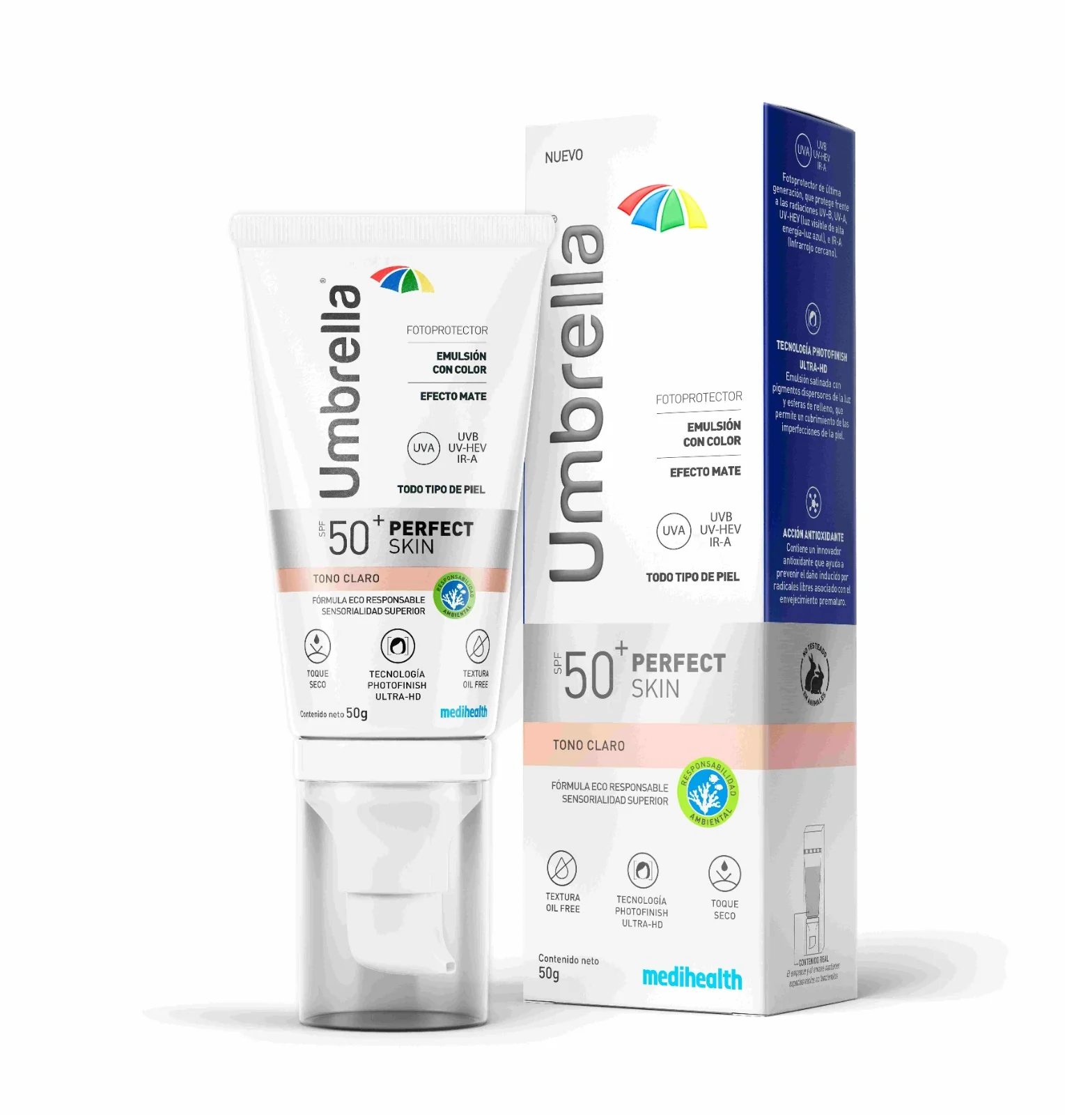 Umbrella Perfect Skin Protector Solar Tono Claro SPF 50 MEDIHEALTH®
